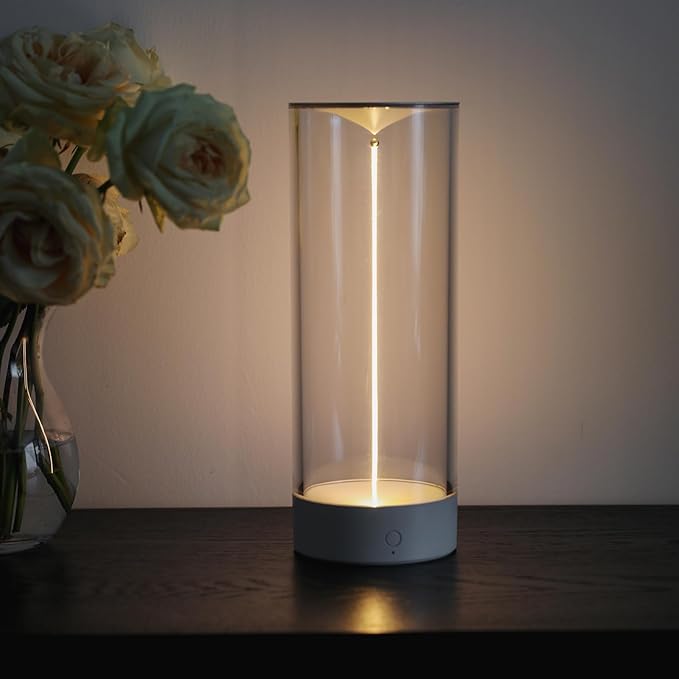AUGE LIGHT Minimalist Desk Lamp Cordless Table Lamps LED Rechargeable Modern Nightstand Lights Dimmable with 3 Levels for Gaming, Home Office, Bedroom, Living Room, Kitchen, Bar, Restaurant