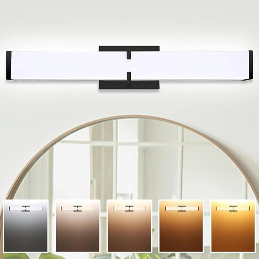 40 inch Bathroom Vanity Light 2700/3000/3500/4000/5000k Dimmable, Black Modern Matte for Vanity Lighting Over Mirror LED, Equivalent to Incandescent 350W, ETL Certificated (1 Pack)