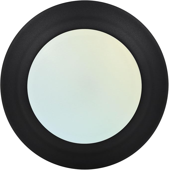 LUXRITE 4 Inch LED Disk Lights, Dimmable Flush Mount Ceiling Light, 5CCT Selectable 2700K 3000K 3500K 4000K 5000K, 11W, 800LM, Surface Mount Light Fixture, Damp Rated, ETL, Black