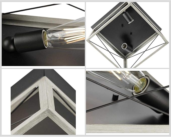 Progress Lighting Briarwood Collection 2-Light Ceiling Light, Flush Mount Ceiling Light Fixture for Interior Kitchen Lights, Hallway, Bedroom, Living Room, 12-Inch by 6-Inch, Graphite