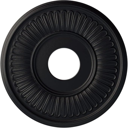 15 3/4"OD x 3 7/8"ID x 3/4"P Berkshire Ceiling Medallion (Fits Canopies up to 7"), Hand-Painted Steel Gray