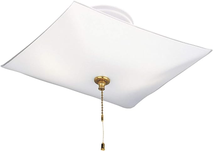 Westinghouse 6620000 Two-Light Semi-Flush-Mount Interior Ceiling Fixture with Pull Chain, White Finish with White Glass