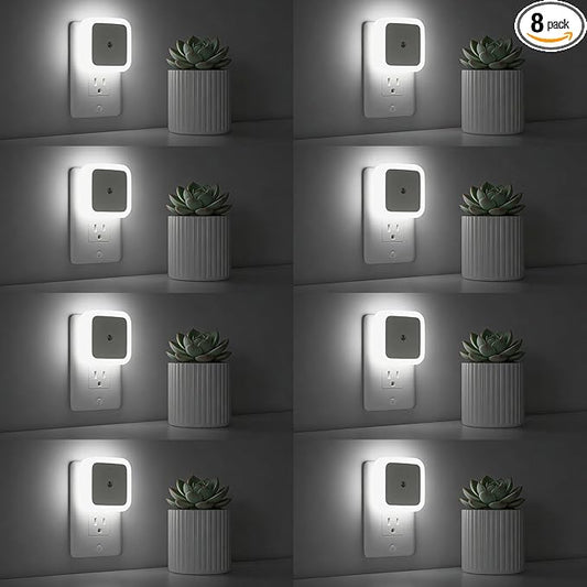 Sujeet Night Light, Night Lights Plug into Wall 8-Pack, Nightlight Plug in Night Light, Dusk to Dawn Night Lamp Led (Soft White)