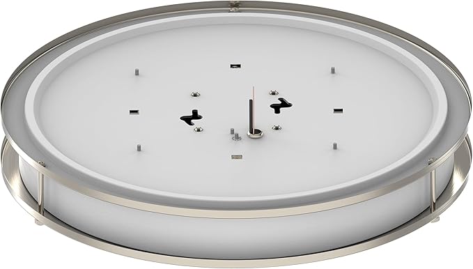 DYMOND LED Ceiling Light Flush Mount Dimmable Adjustable Lighting from Warm White to Daylight 2700K 3000K 3500K 4000K 5000K 5 in 1 Selectable CCT (Brushed Nickel, 16 Inch)