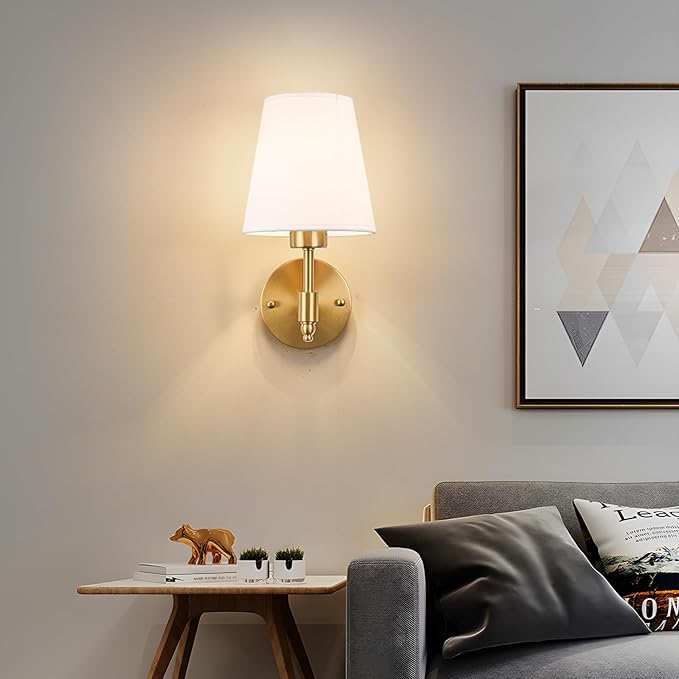 Peel and Stick Wall Sconces, Stick On Wall Sconce Set of 2, Battery Operated Wireless Adhesive Wall Lights, Corn Bulb with 10000mAh Battery, Easy Install for Bedroom Living Room Wall Decor