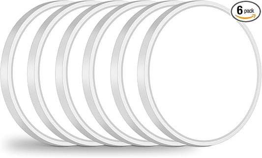 Brightever 12 Inch 6 Pack LED Flush Mount Ceiling Light Fixture, 24W 3200LM, 5000K Daylight White Flat LED Ceiling Light, Super Slim 0.67 Inch Hardwired Ceiling Lamp for Bedroom, Hallway, Non-Dimmable