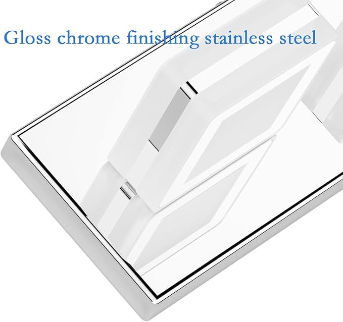 Ralbay Modern 6 Light Vanity Light Chrome Bathroom Vanity Lighting Fixtures Over Mirror Acrylic Up and Down Chrome Bathroom Wall Mounted Lights