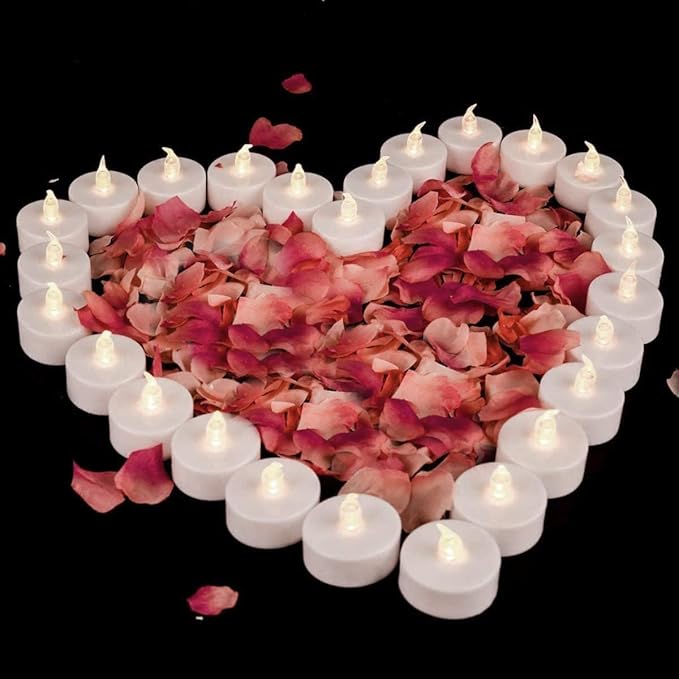 Flameless Tea Lights Candles, 150 Pack Battery Operated Led Electric Candle, Realistic Flickering Votive Fake Tealights, Long Lasting 200+Hours,for Wedding Party Home Decoration (Warm White)