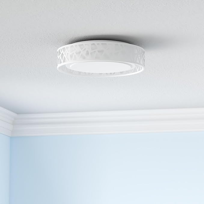 LED Flush Mount Ceiling Light 2 Pack, 14 Inch Dimmable Round Lighting Fixture, 20W 1400 Lumens 3000K Warm White, ETL Listed for Kitchen, Hallway, Bedroom, Stairways, Acrylic Lampshade