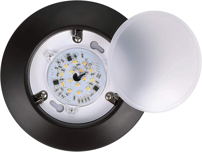 LUNABODE 6 Inch Dimmable LED Flush Mount Ceiling Light - (6 Pack) | 10.5W/85W Equivalent/5000K | Stylish LED Ceiling Light | Light Fixture for Kitchen/Garage/Bathroom | Bronze Trim | Bright White