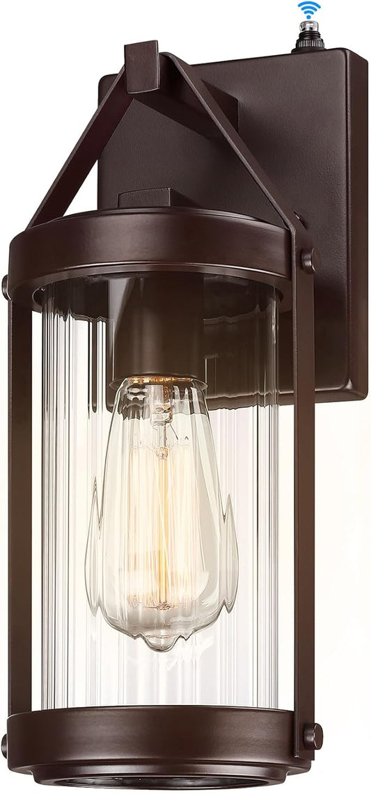 LONEDRUID Dusk to Dawn Sensor Outdoor Wall Sconce Lighting Waterproof Exterior Porch Lantern Rustic Outside Garage Light Fixtures Wall Mount for House Patio Front Door