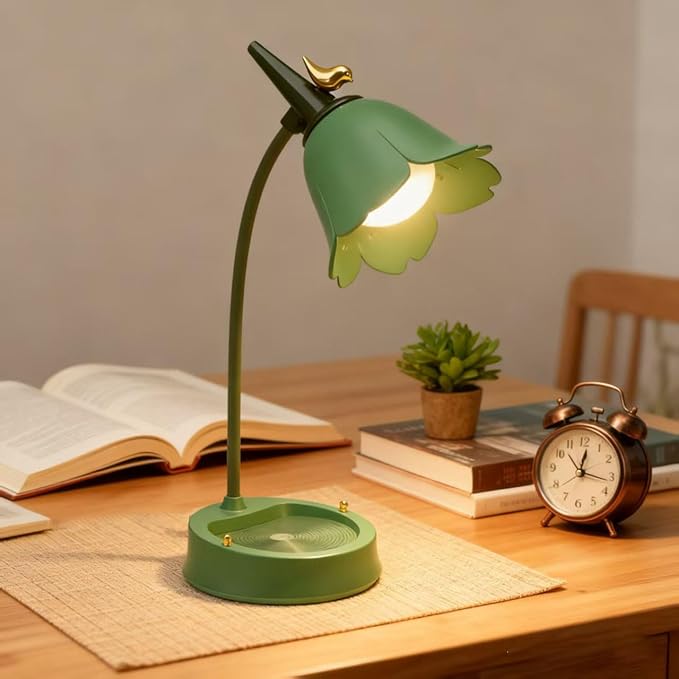magical JD LED Desk Lamp Cordless Table Light Adjustable Gooseneck Dimmable Touch Rechargeable Battery Eye-Caring Night Light for Kids,Mini Cute Lamp for College Dorm Bedroom Reading