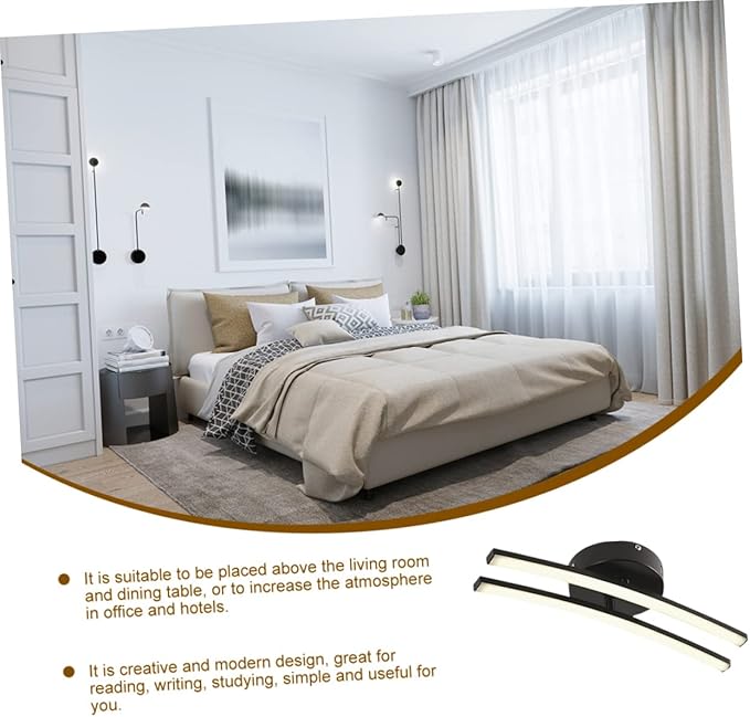 TEHAUX Modern Minimalist Ceiling Light Fixture Warm Decorative LED Lamp for Living Bedroom Kitchen Hallway Energy Efficient Easy to Clean Stylish Home