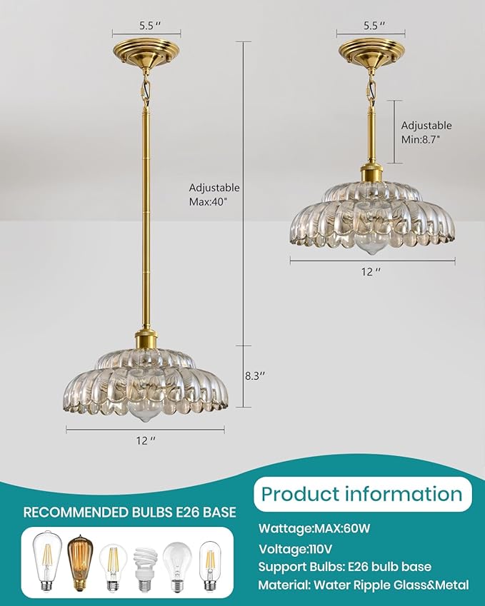 Modern Ceiling Lights, recessed Pendant Lights, Height-Adjustable Ceiling fixtures, Suitable for Living Rooms, hallways, Kitchens, and bedrooms.