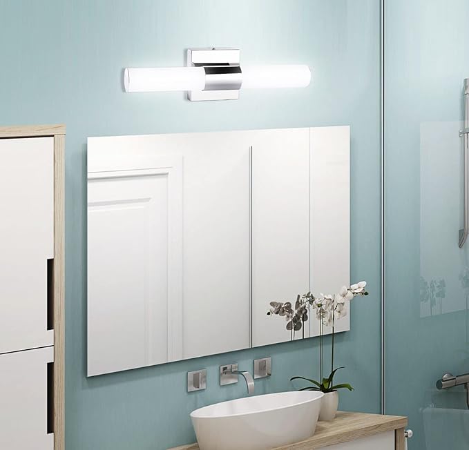 TRLIFE Modern Dimmable Vanity Light, 3 Color Temperature LED Light, 8W Fixture Over Mirror (8W, 15.7inch)
