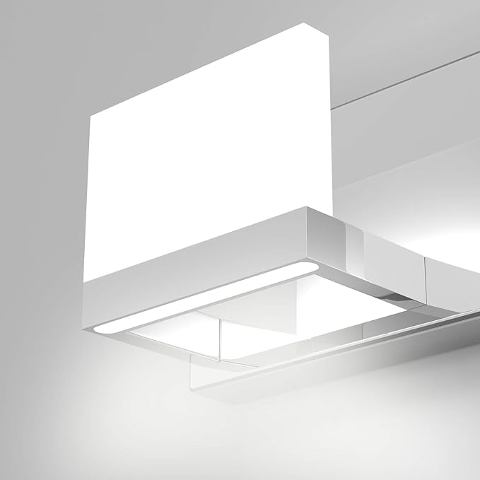 Tipace 8 Lights Modern LED Chrome Vanity Light for Bathroom Wall Light Up and Down LED Bathroom Light Fixtures Over Mirror(White Light 6000K)