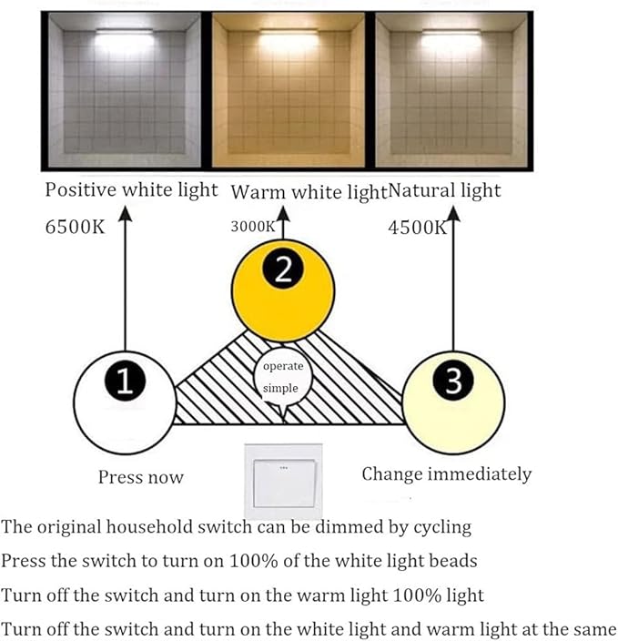 Close To Ceiling Lights Round Metal Three-Color Led Ceiling Light Minimalist Circle Wood Canopy Ceiling Lamp Semi Flush Mount Ceiling Light Fixtures for Restaurant Living Room Kitchen Entry Hallway Ba