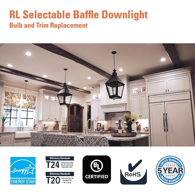 HALO RL 4 inch LED Recessed Light Retrofit Selectable CCT 2700K 3000K 3500K 4000K 5000K Dimmable Dim to Warm 600/900 Lumens Wet Location Indoor Outdoor Ceiling Downlight RL4LS9FSD2W1EWH