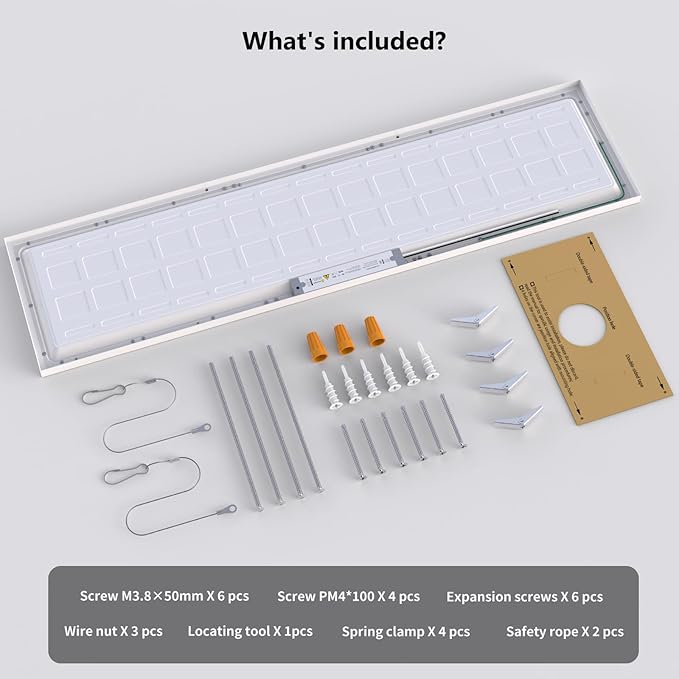 AIKVSXER 12 Pack 1x4 LED Flat Panel Light, 50W 5500LM Surface Mount Ceiling Fixture, 3CCT (3000K/4000K/5000K), Ultra-Thin 48In, 10-100% Triac Dimmable for Kitchen, Garage, Office, Basement