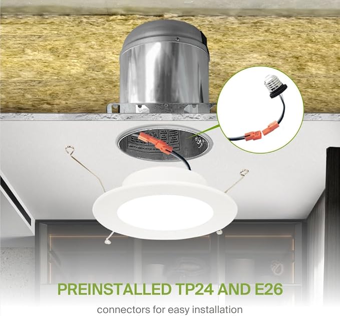 ASD 12 Pack Retrofit LED Recessed Lighting 6 Inch - 12W 2700K-5000K 971LM Flat Can Lights for Ceiling 6 Inch, Dimmable Recessed Lights, Wet Rated Wafer Lights, ETL
