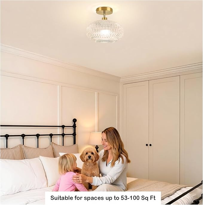 Semi Flush Mount Ceiling Light Fixture,Sloped Ceiling Light Fixture,Vintage Light Fixtures,Globe Glass Ceiling Fixture,Kitchen Over Sink Lighting Fixtures,Hanging Light Fixture for Bedroom Porch