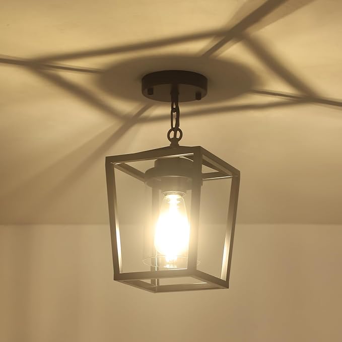Pendant Lights Kitchen Island 3 Pack, Farmhouse Pendant Lighting for Island, Hallway Hanging Lights Modern Kitchen Light Fixtures Ceiling, Black Chandelier for Dining Room