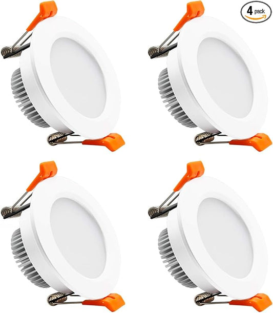 YGS-Tech 2 Inch LED Recessed Lighting, Dimmable Downlight 3W(35W Halogen Equivalent), CRI80, 2700K Ultra Warm White Ceiling Light with LED Driver (4 Pack)