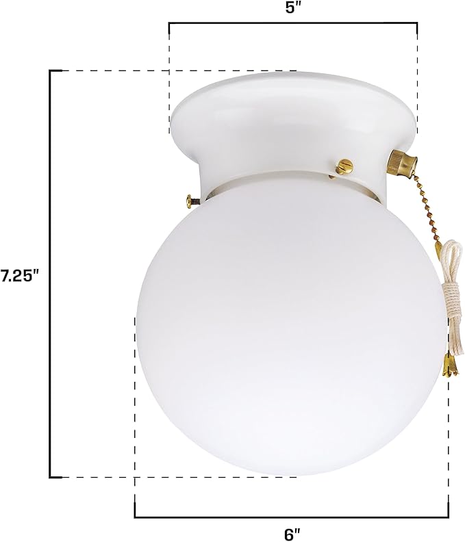 Westinghouse Lighting 6-Inch Ceiling Fixture, White