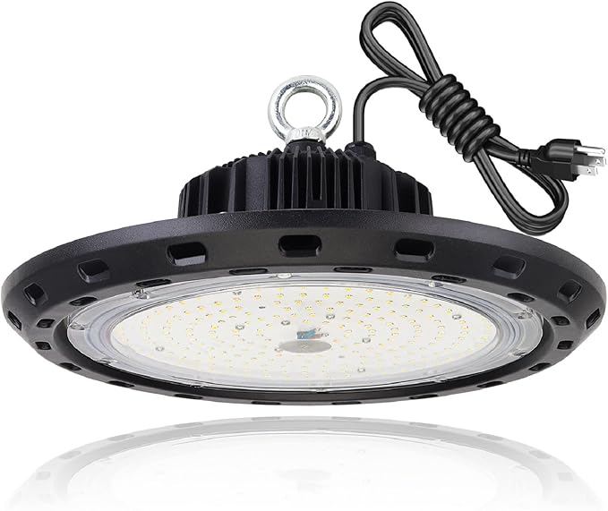 LED High Bay Lights 150W 22500lm 5000K Eqv. to 600W HPS/MH, UFO Lights for Shop Warehouse Factory