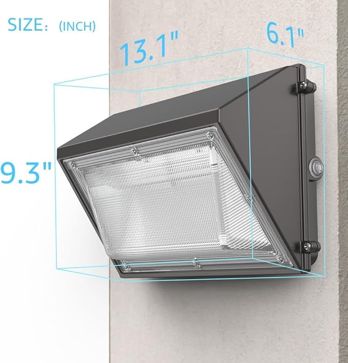 HYPERLITE 120W LED Wall Pack Light with Dusk-to-Dawn Photocell 4Packs, ETL Listed Outdoor Security Lighting Commercial and Industrial LED Wall Lights for Parking lot Garage Warehouse Factory