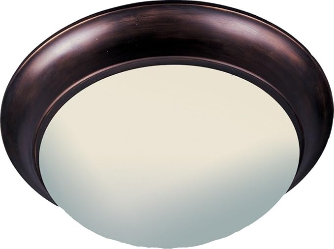 Maxim Lighting Essentials 3-Light Flush Mount | Rubbed Bronze Finish | Transitional Flush Mount | Ideal for Bedrooms, Hallways & Entryways | 5852FTOI