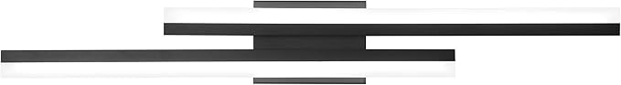 PRESDE LED Bathroom Vanity Light，Modern Black 32 Inch LED Wall Lighting Fixture Over Mirror 3CCT