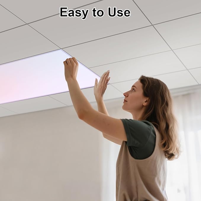 EEEKit 6 PCS Fluorescent Light Diffuser Covers, 4 X 2 FT Magnetic Light Cover, Pastel Fluorescent Lights Shade for Office Classroom Home Drop Ceiling