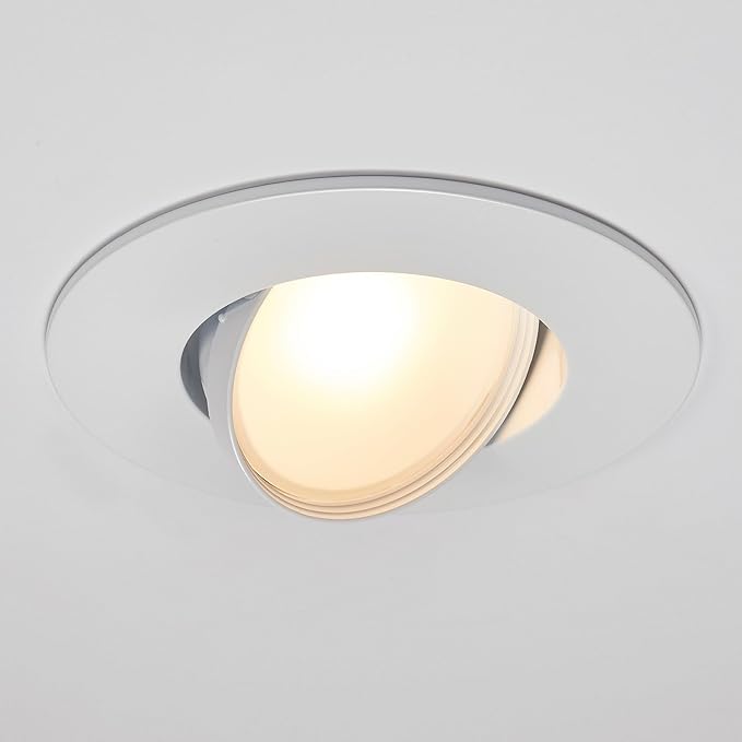 Maxxima 5" and 6" Rotatable LED Retrofit Downlight Gimbal - 1200 Lumens, 11 Watts, Dimmable, 5 CCT 2700K/3000K/3500K/4000K/5000K, Recessed Ceiling Light Fixture, Ideal for Kitchens and Dining Rooms