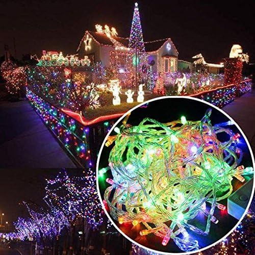 Lainin 11ft 96 LED Multi Color Linkable Fairy Curtain String Light with 8 Modes Functional Controller for Indoor/Outdoor/Patio/Wedding/Christmas Party Decor