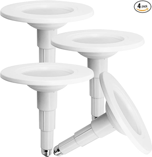 Jolux 5/6 Inch LED Can Lights Adjustable Recessed Retrofit Downlight,12W=60W,2700K Soft White,800LM,Dimmable,ETL Damp Rated Replacement Recessed Lighting Install,Flat Trim,E26 Base,4-Pack