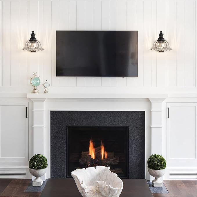 XIEDUN Vanity Light Black Wall Sconces Farmhouse Bathroom Sconces