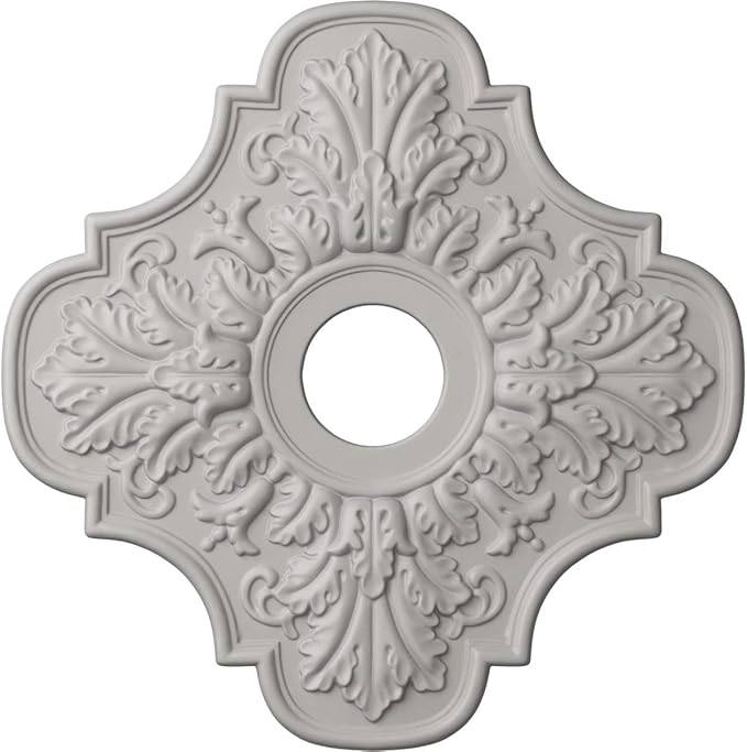 Ekena Millwork CM17PEUWFDecorative Ceiling Medallions Modeled After Original Historical Patterns & Designs, Ultra Pure White