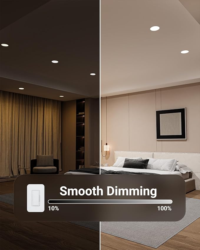 Sunco 6 Inch LED Recessed Light, Canless Ceiling Lights Slim with Junction Box, 1200 LM, 14W (100W Equivalent), Selectable CCT 2700K/3000K/4000K/5000K/6000K, Dimmable, Wafer Thin ETL 2 Pack