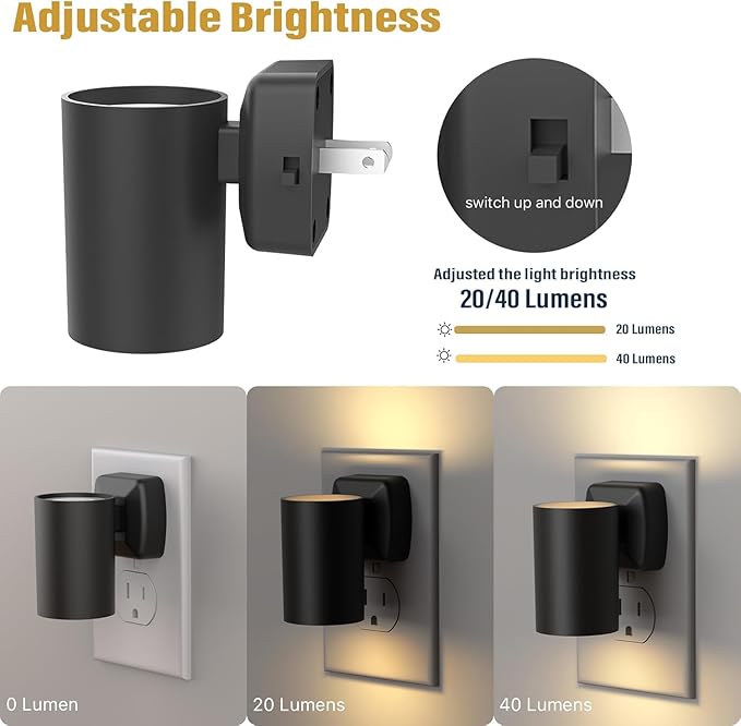 Night Lights Plug into Wall: ETL Certified Soft White 2700K Dusk to Dawn Sensor Dimmable LED Plug in Night Light for Hallway Bedroom Stairway Wall Socket - Modern Night Light for Kids (2 Pack)