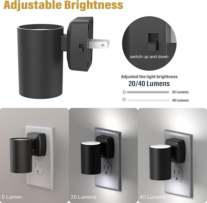 ETL Certified 5700K Night Light Plug in, Modern Night Lights Plug into Wall, Dusk to Dawn Sensor LED Nightlight, Cool White, Adjusted Brightness, Night Light for Kids,Hallway,Stairway, 2 Pack