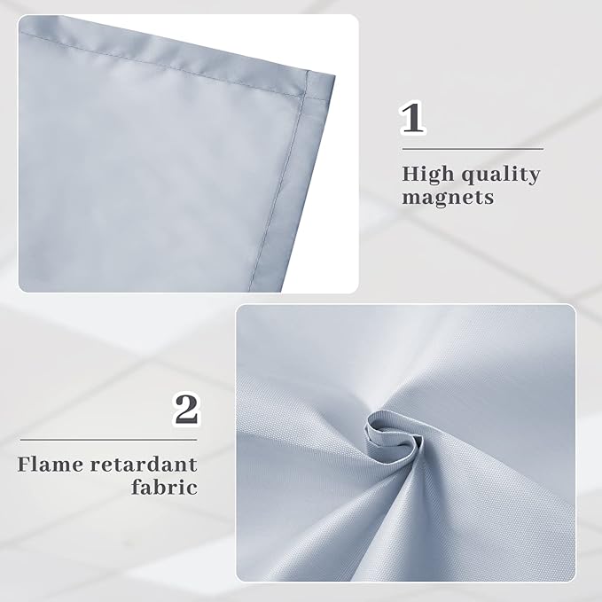Hortsun 12 Pcs Fluorescent Light Covers 2 x 4 ft Classroom Ceiling Light Cover Magnetic Filters Fluorescent Diffuser Covering for Classroom Office Hospital Drop Ceiling(Gray)