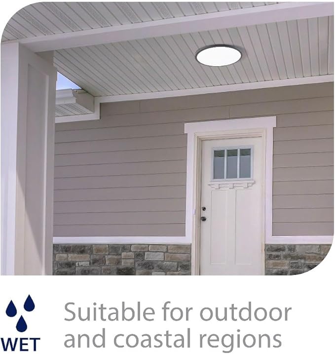 WAC Lighting, Round 15in LED Energy Star Flush Mount 3500K in White