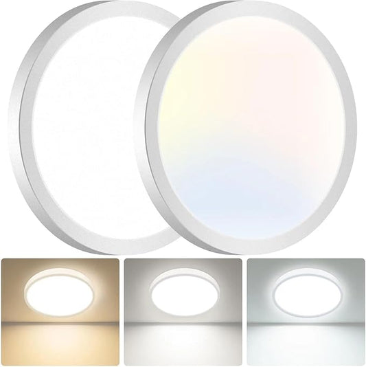 hepside 2Pack 15.8INCH Big Dimmable Flush Mount Ceiling Light Fixture White, 3CCT 3000/4500/6000K Ceiling Lamp, 36W 3600LM Super Bright Low Profile Light for Bedroom, Kitchen, Bathroom, Hallway