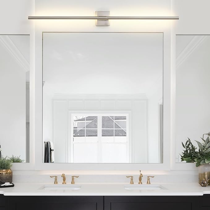 Sand Nickel 48 inch Vanity Light for Bathroom Over Mirror LED Vanity Lights Fixtures 4000K Morden Bathroom Sconce Picture Lights for Paintings (Horizontal & Vertical)