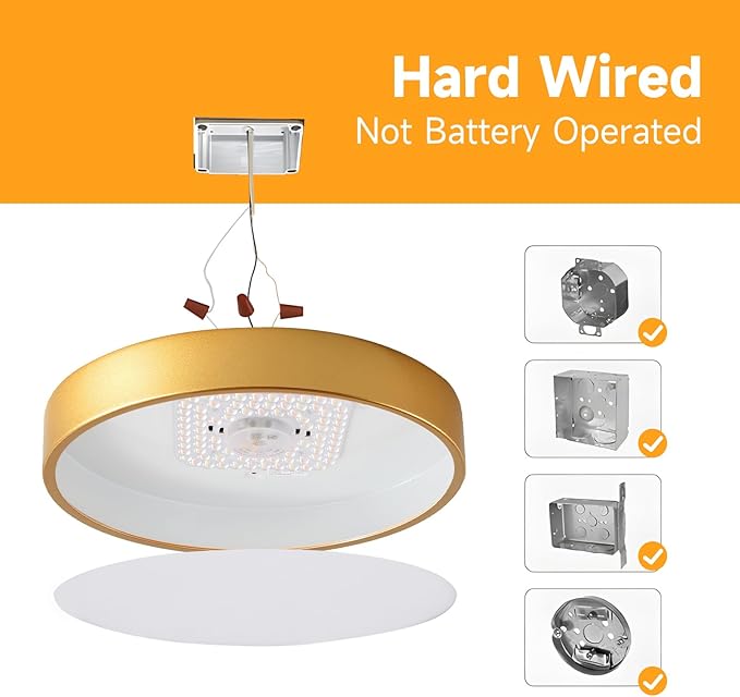 Gold Flush Mount Ceiling Light 15 inch LED Dimmable Ceiling Lamp Remote Control 36W 5CCT(2700K-5000K) Bedroom Lamp Light Fixture for Living Room Study Room Home Office Conference Room