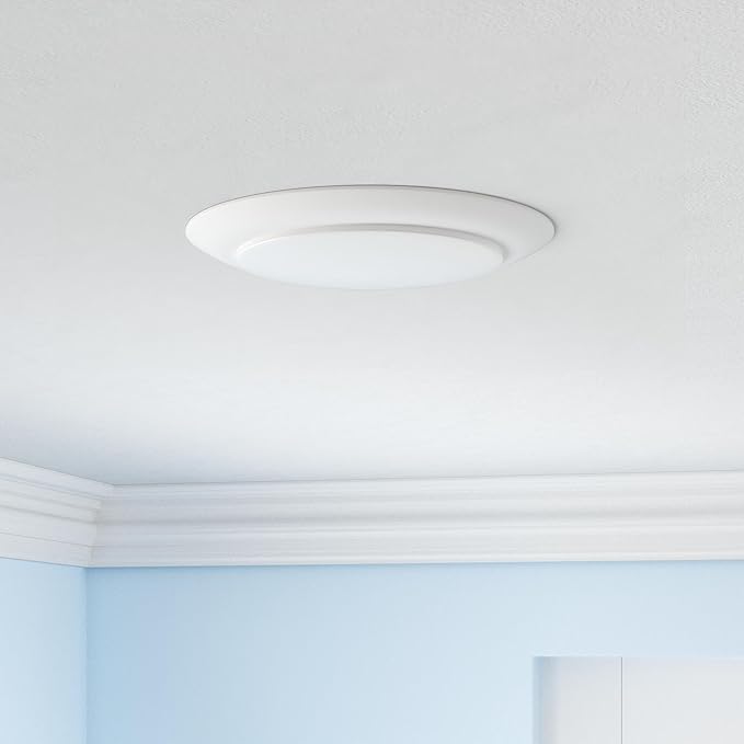 PARMIDA (12 Pack) 5/6 Inch Dimmable LED Disk Light Surface Flush Mount 15W, UL Listed, Recessed Retrofit Ceiling Disc Lights, Energy Star, Installs into Junction Box Or Recessed Can,1050lm - 3000K