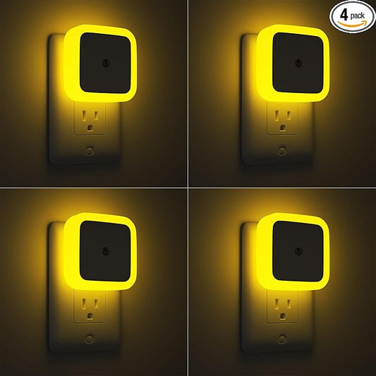 Sujeet Night Light, Night Lights Plug into Wall,Nightlight Plug in Night Light, Dusk to Dawn Night Lamp Led Night Lights for Adults Bedroom, Bathroom, Hallway (Amber)