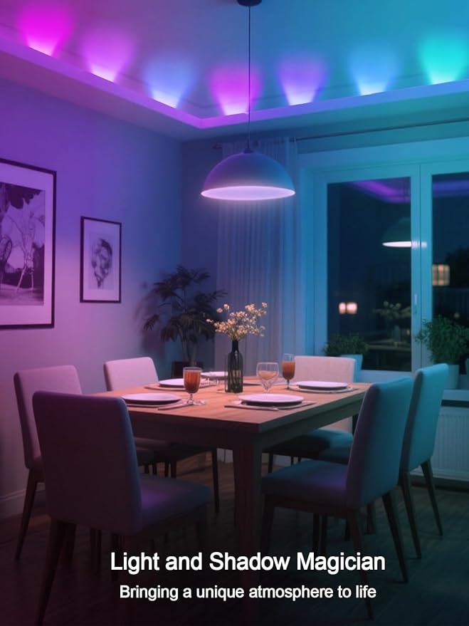 Tyute TV LED Lights, 9.8ft LED Strip Lights for 35-55 Inch TV Behind Lighting, RGB Color Changing TV Backlight with APP & Remote Control, Music Sync USB LED Light for Bedroom Gaming Room Decor