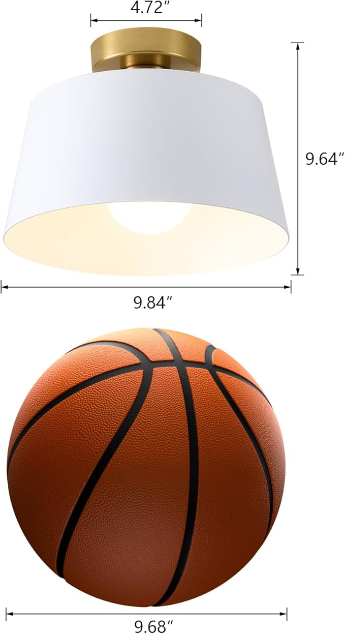 Minimalist Round Ceiling Lamp with Metal Frame, Clean Lines Design, Click for a Full View